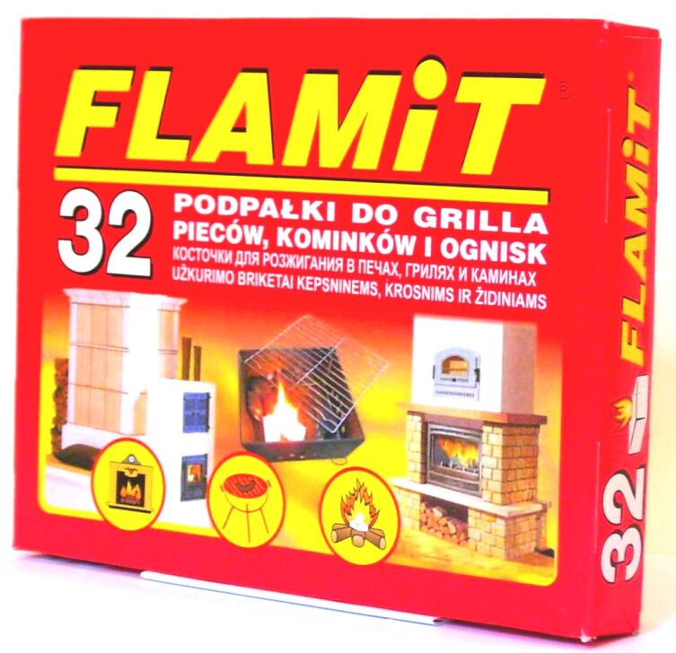 Podpałka parafinowa biała 32 kostki